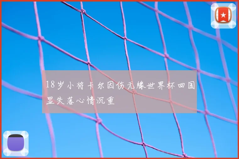 18岁小将卡尔因伤无缘世界杯回国显失落心情沉重