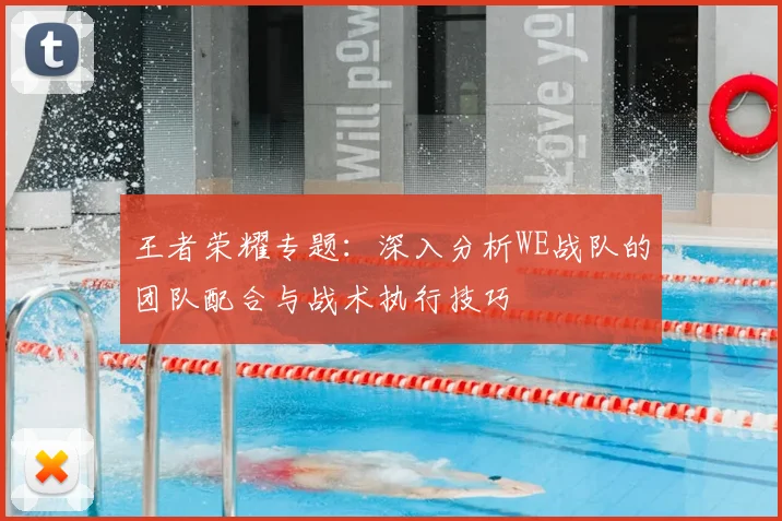 王者荣耀专题：深入分析WE战队的团队配合与战术执行技巧