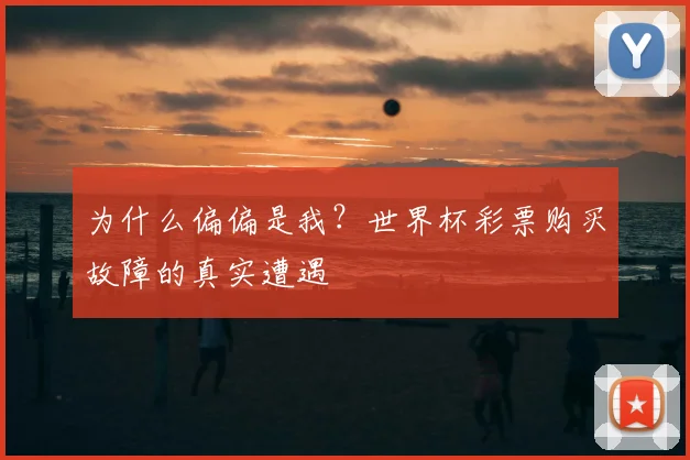 为什么偏偏是我?世界杯彩票购买故障的真实遭遇